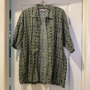 O’neill Large Green Printed Button Down